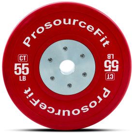 Color Training Bumper Plate 55 lb, Red