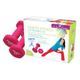 Fusion Fitness Dumbbell Kit-2lb Pair (Pink)