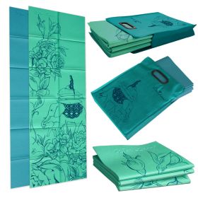 Folding Yoga Mat & Tote Wandering Elephants- Green