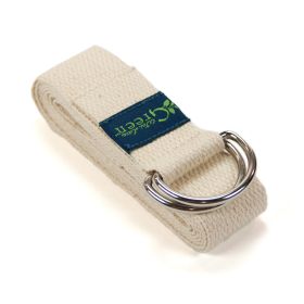 Organic Cotton Strap 6ft Natural (with D-ring buckle)