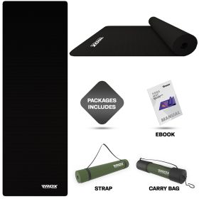 TPE YOGA MAT-SINGLE COLOR-BLACK (17996)