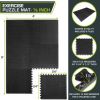 Exercise Puzzle Mat 1/2-in, Black, 24 Sq Ft - 6 Tiles