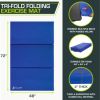 Tri-Fold Folding Exercise  Mat 6" x 4", Blue