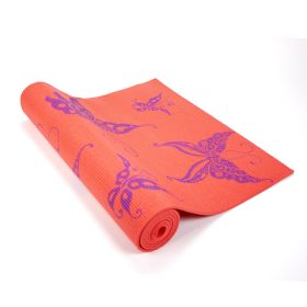 Butterfly Yoga & Pilates Mat - Coral