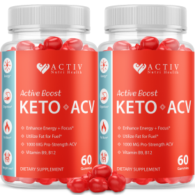 Activ Keto + Gummies; Active ACV Gummie Advanced Diet Weight Loss AVC ACT 2 Pack