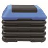 16in Square Aerobic Step Platform with 4 Risers Adjustable Exercise Fitness Workout Stepper,Blue and Green