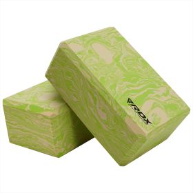 EVA YOGA BLOCK DOUBLE COLOR-GREEN-GREEN WHITE (18191)