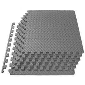 Exercise Puzzle Mat 1/2-in, Grey, 24 Sq Ft - 6 Tiles