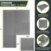 Exercise Puzzle Mat 1/2-in, Grey, 24 Sq Ft - 6 Tiles