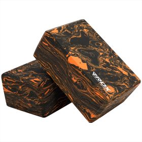 EVA YOGA BLOCK DOUBLE COLOR-ORANGE BLACK (94729)