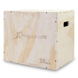 3-in-1 Wood Plyometric Jump Box, 30/20/24