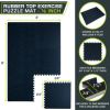 Rubber Top Exercise Puzzle Mat 1/2-in, Blue, 24 Sq Ft - 6 Tiles