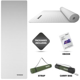 TPE YOGA MAT-SINGLE COLOR-GRAY (18009)