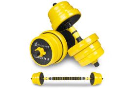 Adjustable Dumbbells and Barbell Set, 44LB