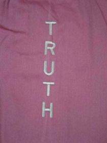 Yoga Bag - OMSutra Slogan Mat Bag (Slogan: Truth - Drawstring, Color: Pink)