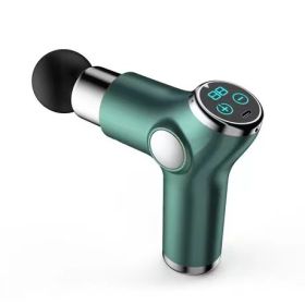 Household Portable Mini Electric Fitness Equipment Fascia Gun (Option: Green-USB-Touch screen)